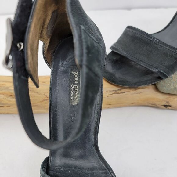 Paul Green strappy black leather heels - Picture 14 of 16
